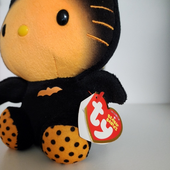 Sanrio Hello Kitty with Bat Wings Black Orange Plush - Picture 3 of 3